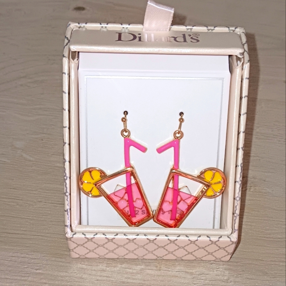 - GIRLS JUST WANNA FUN COCKTAIL EARRINGS from DILLARDS NWT